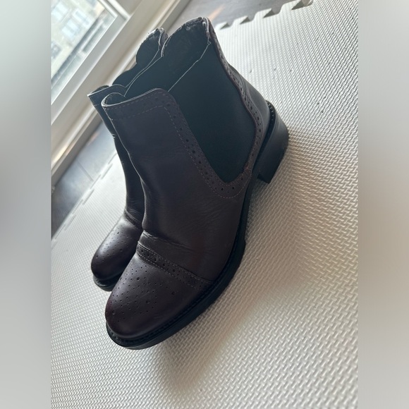 Biotime Adrianna Brown Leather Ankle Boots size 37 - Picture 1 of 12